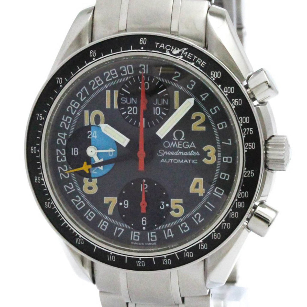 Gebrauchte OMEGA Speedmaster Mark 40AM/PM Stahl Automatikuhr 3520.53 poliert 