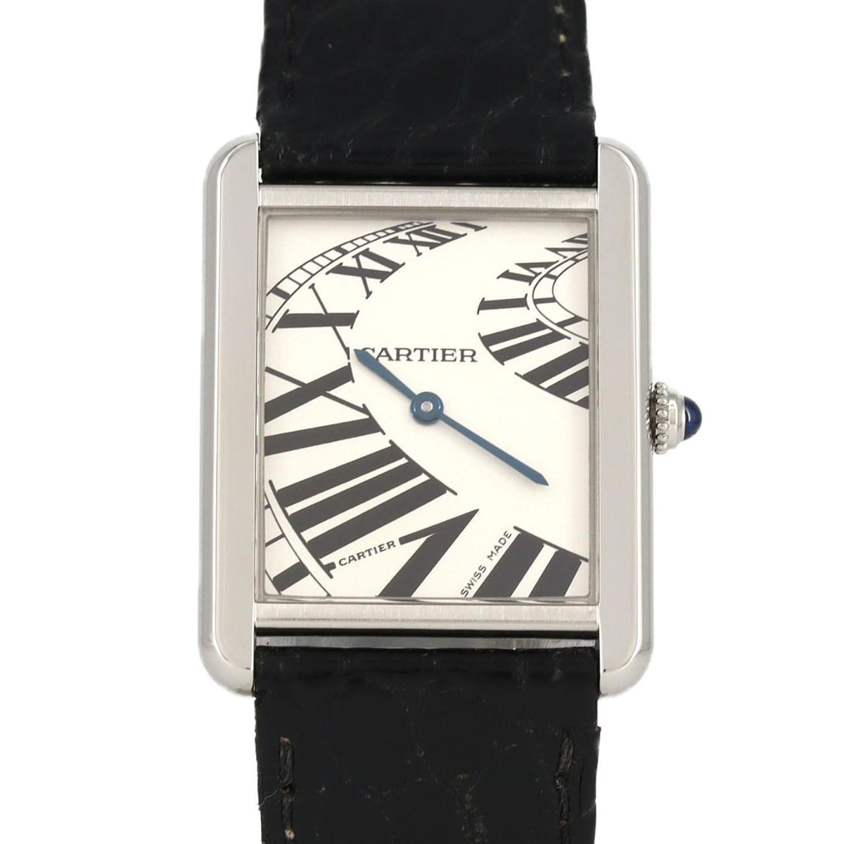Pre-Owned Cartier Tank Solo Index Animation W5200017 Stainless Steel Quartz Watch