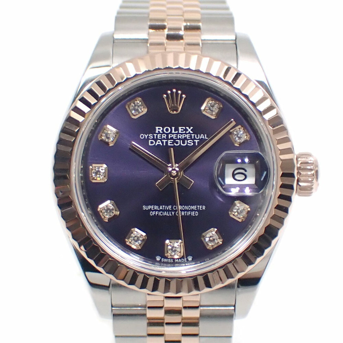 Pre-Owned Rolex Datejust 28 Ladies' Watch 279171G Automatic Random Serial Number Stainless Steel 18K Winding 10P Diamond Index