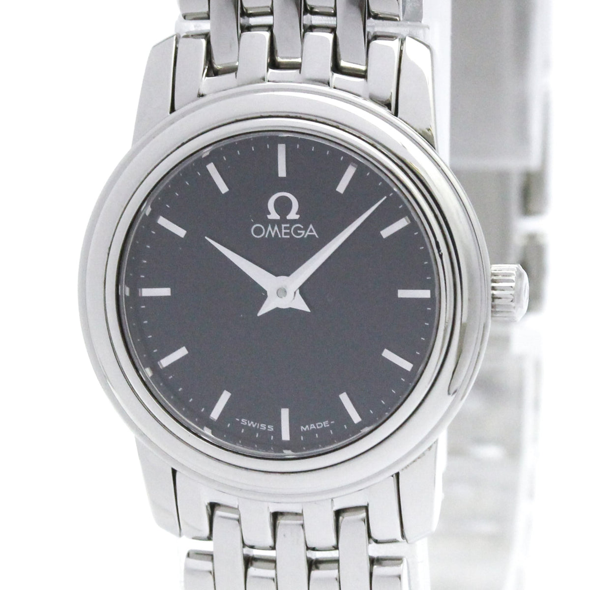 Pre-Owned OMEGA De Ville Prestige Steel Quartz Ladies Watch 4570.51 Polished