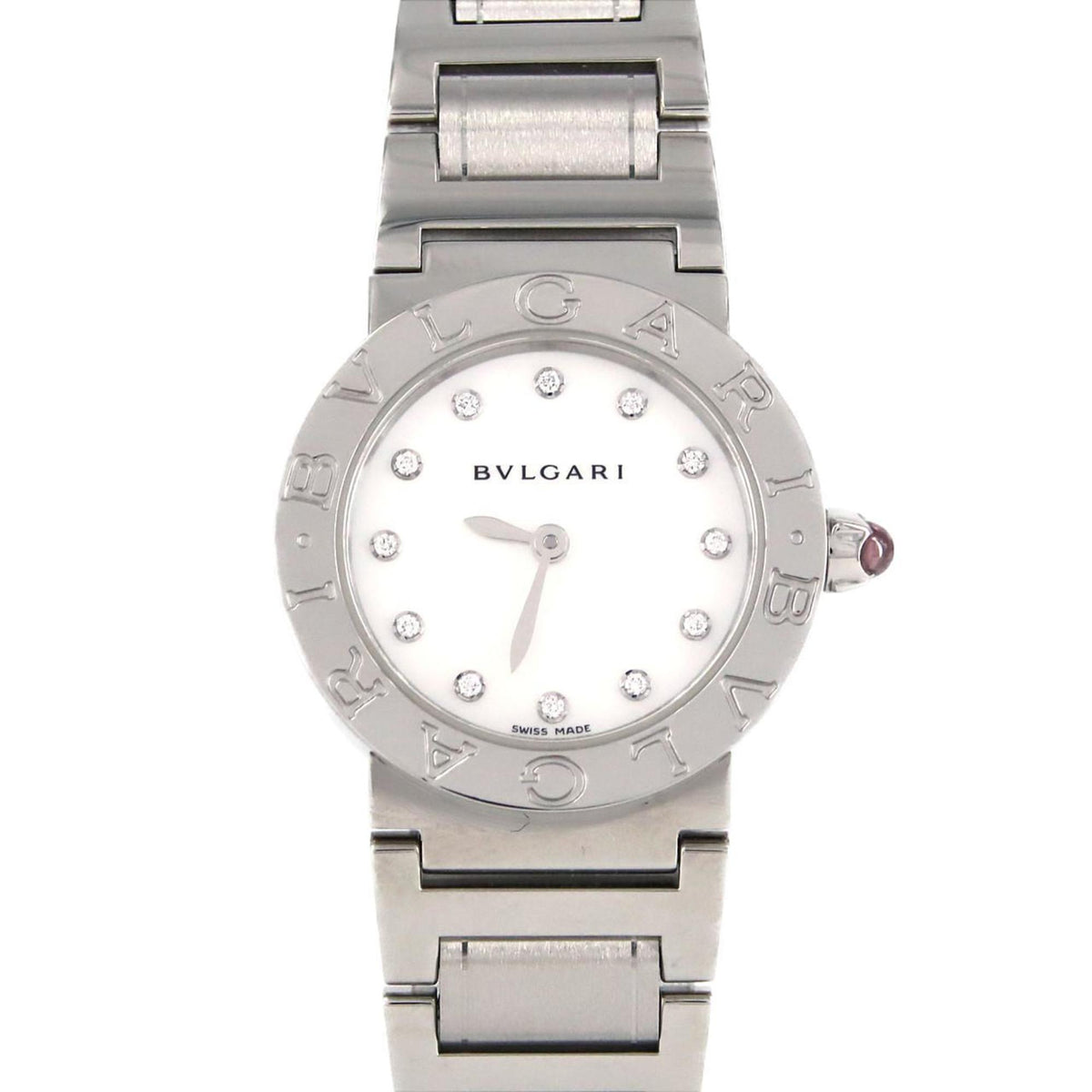 Gebrauchte Bvlgari 12P BBL26S BBL26WSS 12 SS Armbanduhr Quarz 