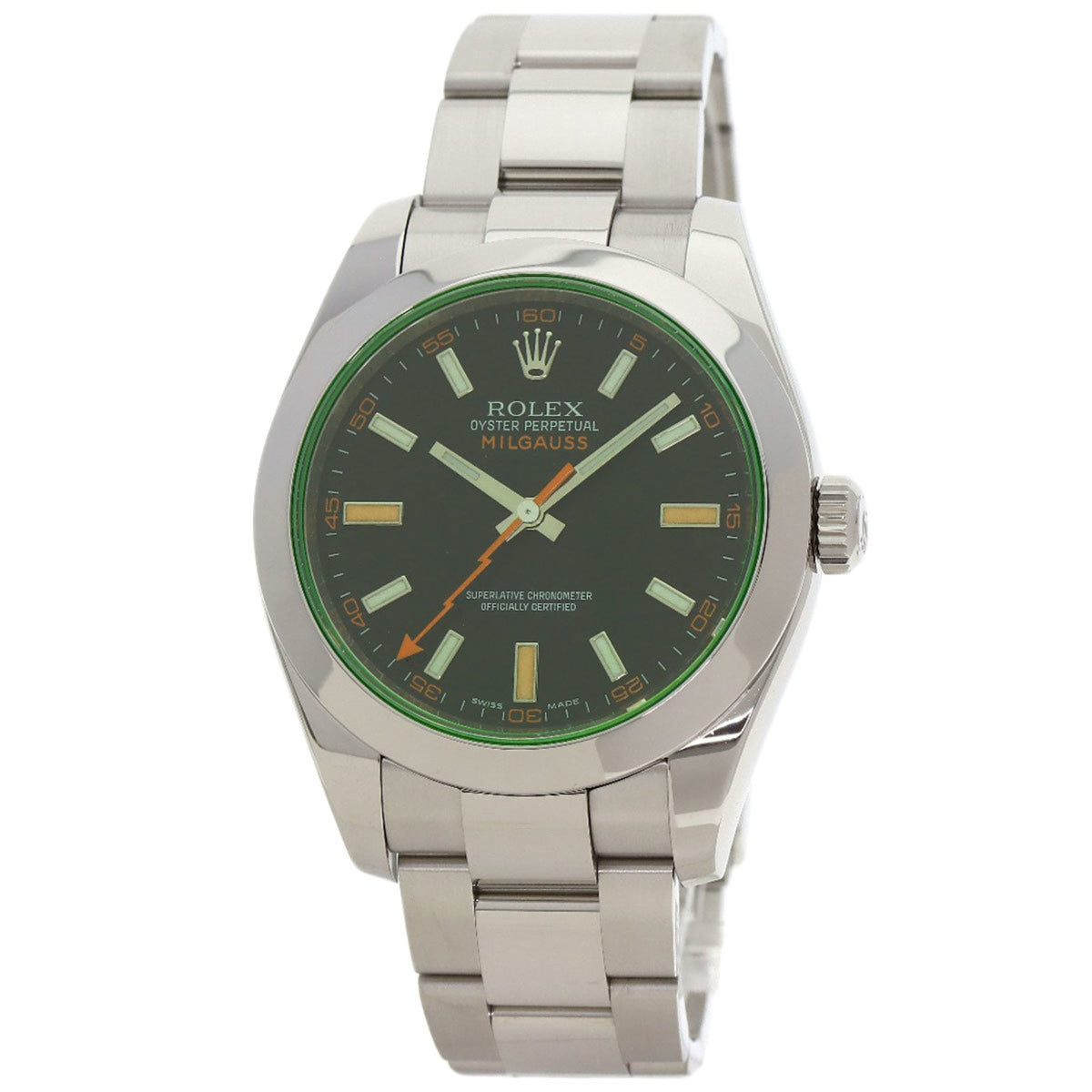 Pre-Owned Rolex 116400GV Milgauss Watch Stainless Steel/SS Men's ROLEX