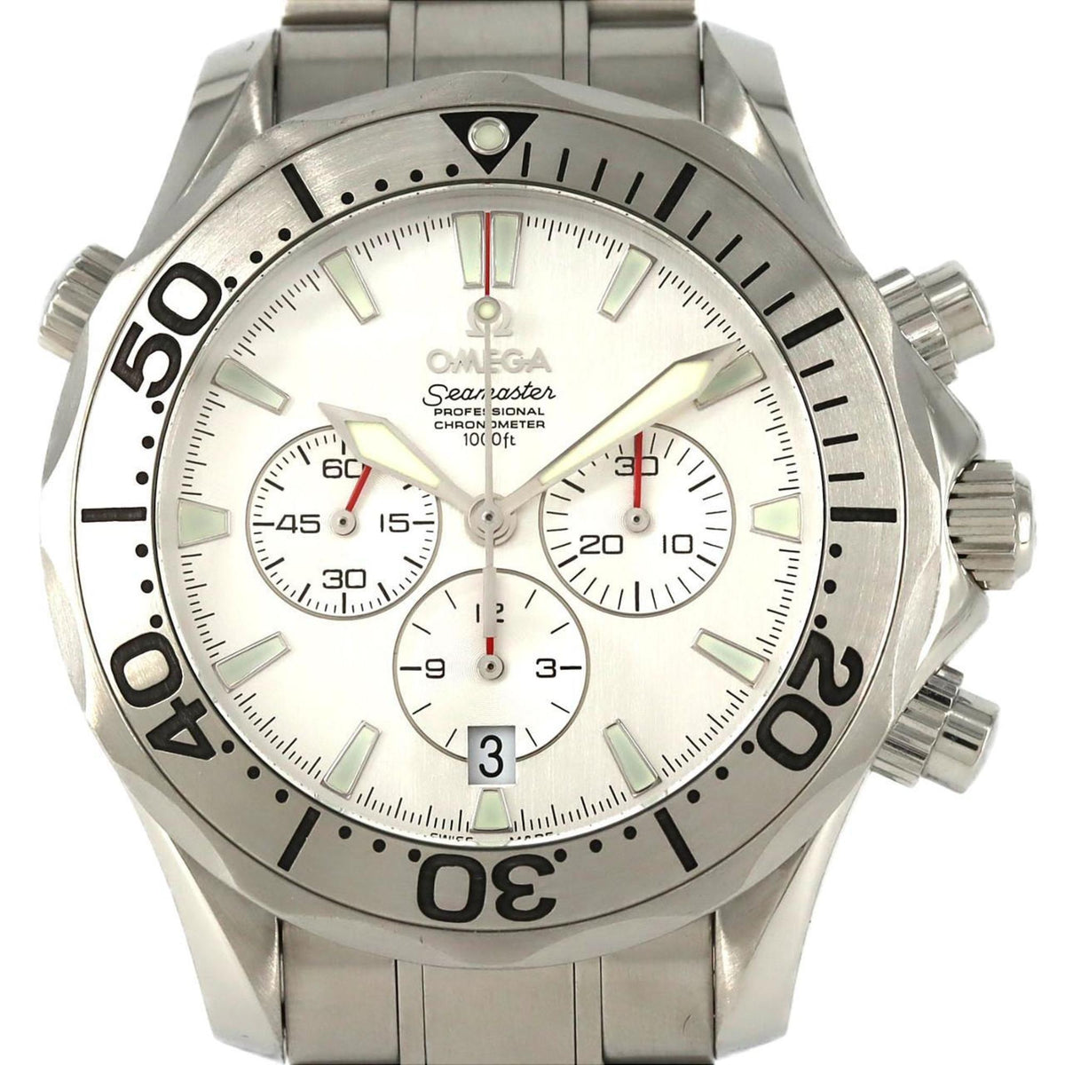 Pre-Owned Omega Seamaster Pro Chrono 2589.30 Stainless Steel Automatic Watch