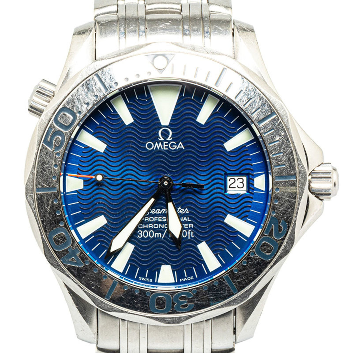 Gebrauchte OMEGA Seamaster Professional Uhr 2255.80 Automatik Blaues Zifferblatt Edelstahl Herren 