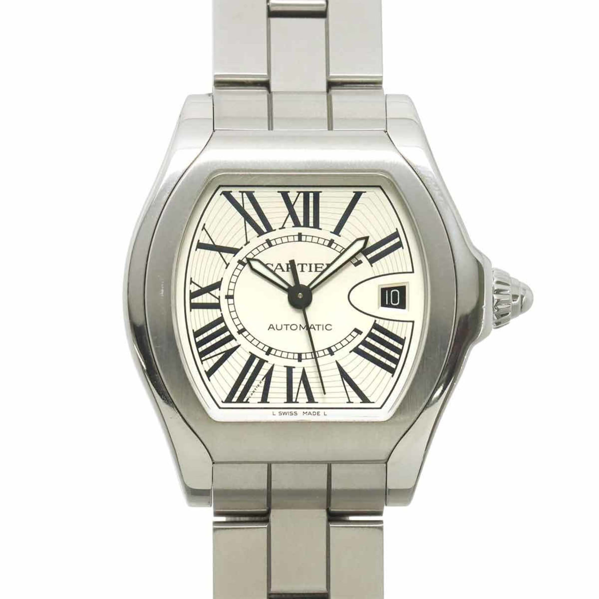 Pre-Owned Cartier Roadster LM W6206017 Men's Watch, Date, Silver, Automatic Movement
