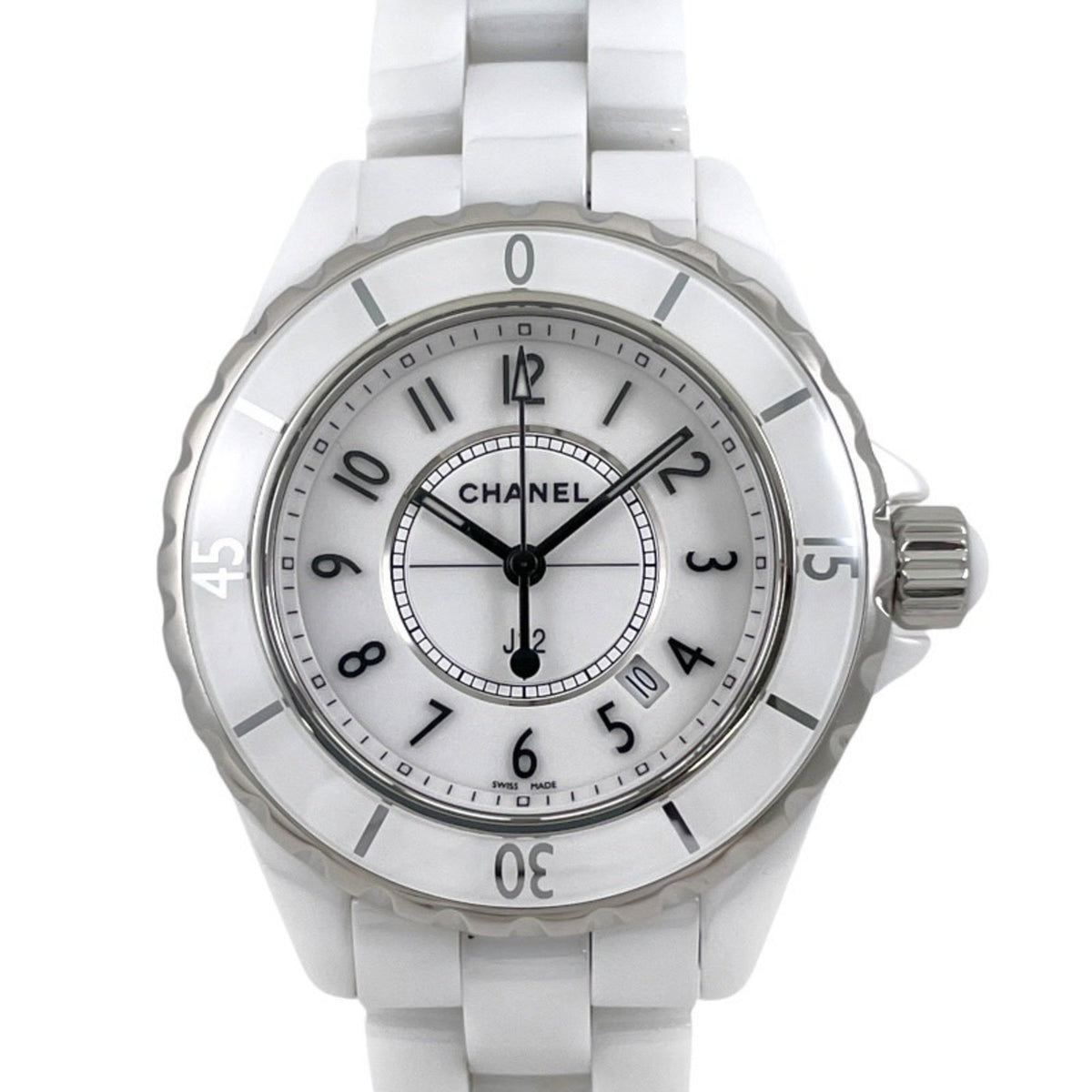 Pre-Owned CHANEL J12 33mm H0968 Women's White Ceramic Quartz Watch