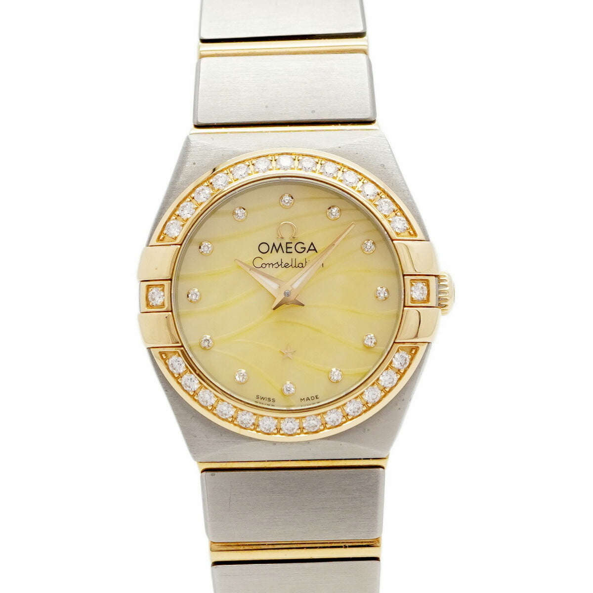 Pre-Owned Omega Constellation 123.25.24.60.57.001 Yellow Dial Women's Watch