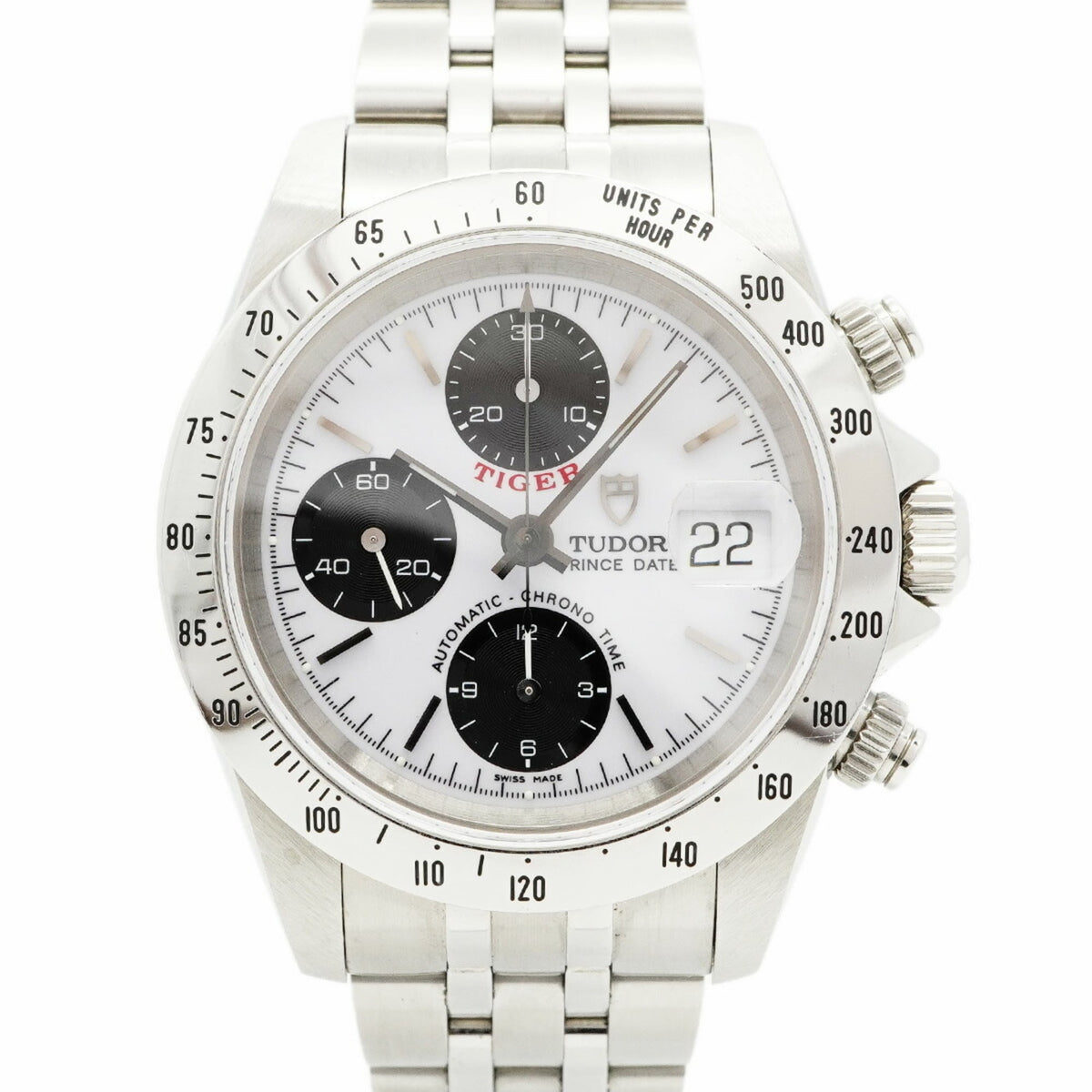 Pre-Owned Tudor Chronotime Tiger 79280 White Dial Men's Watch