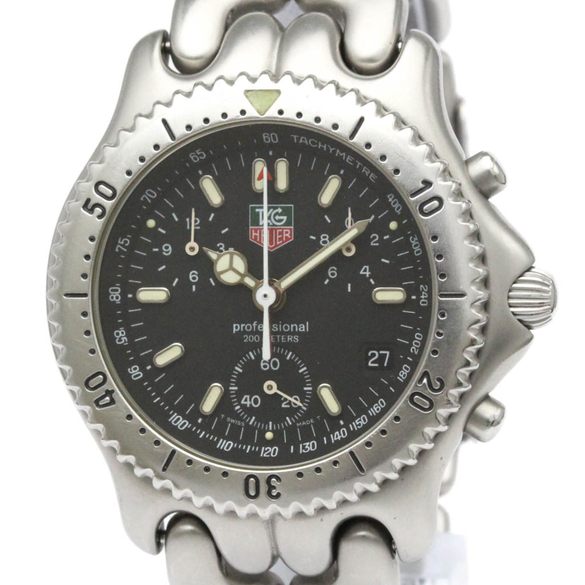 Pre-Owned TAG HEUER Sel Chronograph 200M Steel Quartz Mens Watch S39.306 Polished