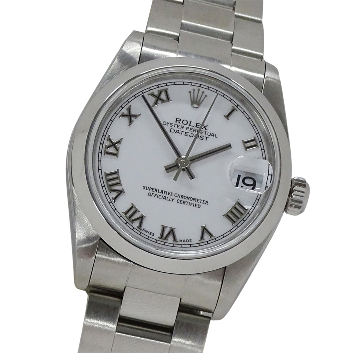 Pre-Owned Rolex Datejust 78240, A-series, Boys' Brand, Automatic, Stainless Steel, Silver, White, Roman numerals, Overhauled and Polished