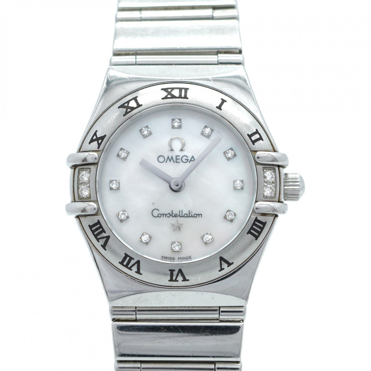 Gebrauchte Omega Constellation 1566.76 Damenuhr mit weißem Zifferblatt 