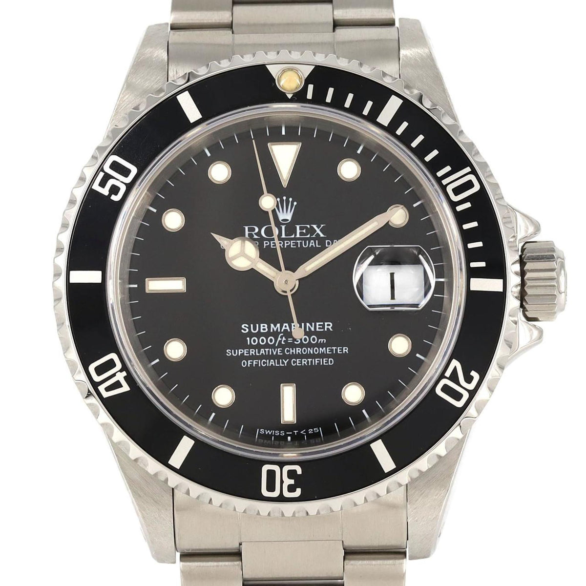 Gebrauchte Rolex Submariner Date 16610. SS Armbanduhr Automatik T-Serie 