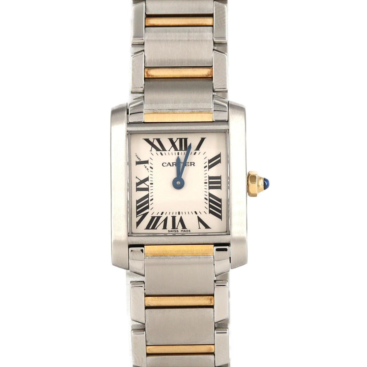 Pre-Owned Cartier Tank Fran?aise SM Two-tone Watch W51007Q4 SSxYG Quartz Movement