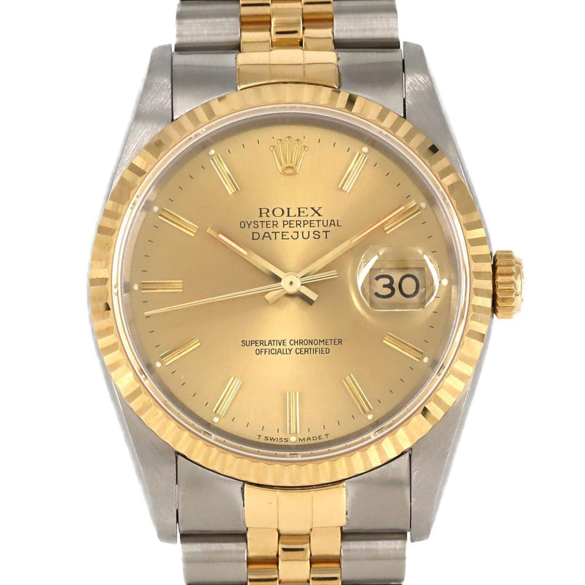 Gebrauchte Rolex Datejust 16233 SSxYG Automatikuhr S-Serie 