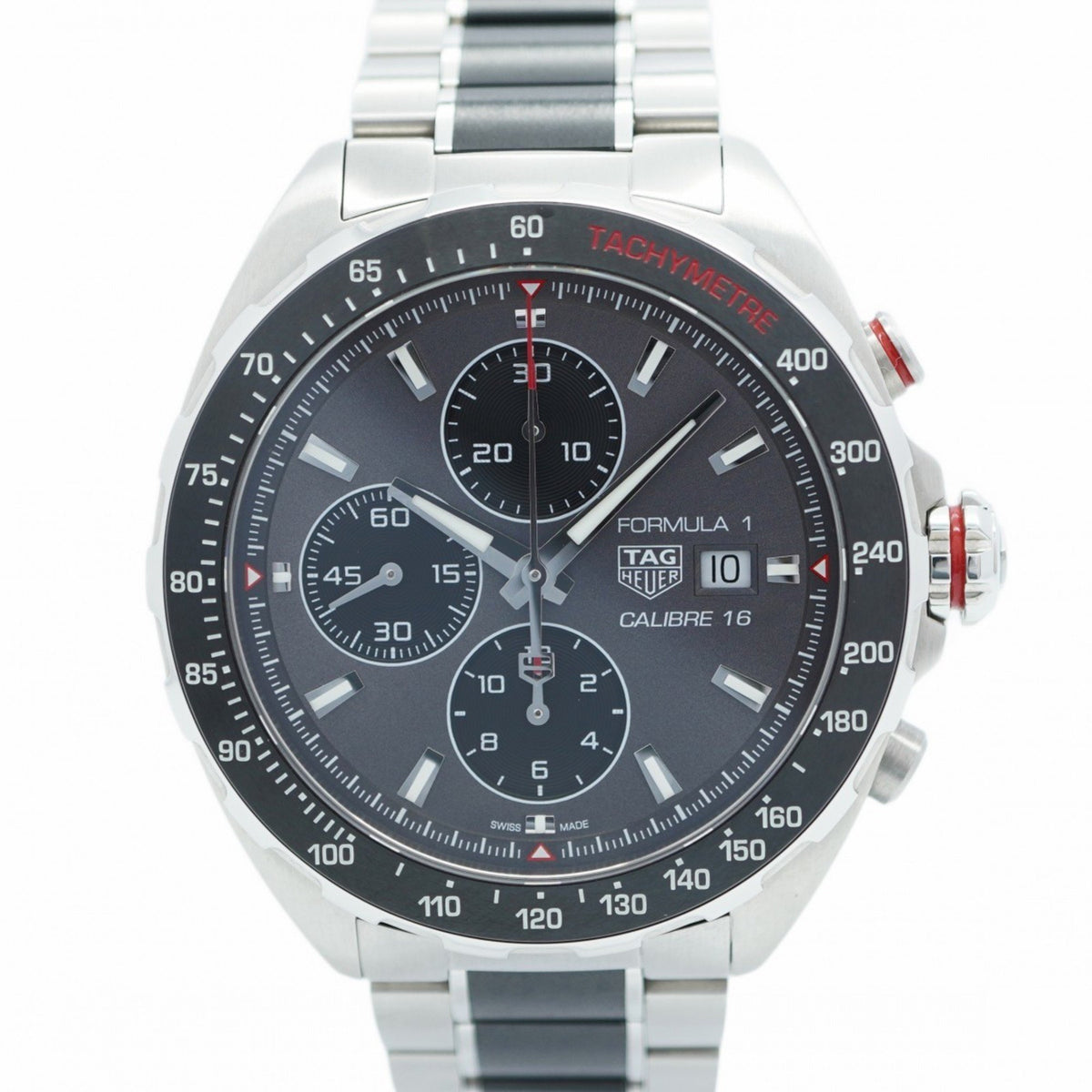Gebrauchte TAG Heuer Formula 1 CAZ2012-0 Herrenuhr mit grauem Zifferblatt 