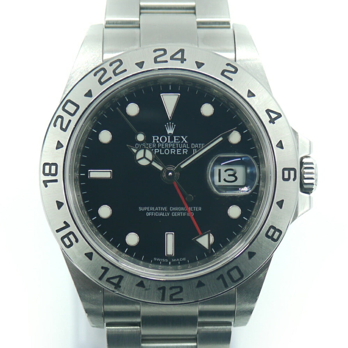 Gebrauchte ROLEX Rolex Explorer 2 16570 V Seriennummer SS Automatikaufzug schwarzes Zifferblatt 