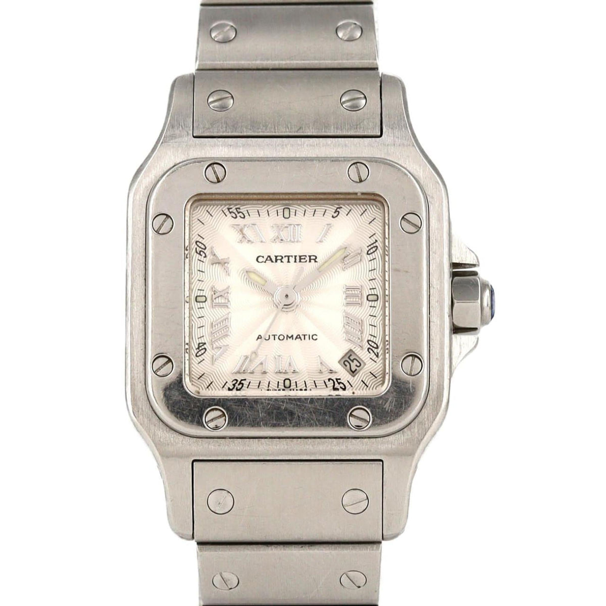 Pre-Owned Cartier Santos Galbe SM W20044D6 Stainless Steel Automatic Watch
