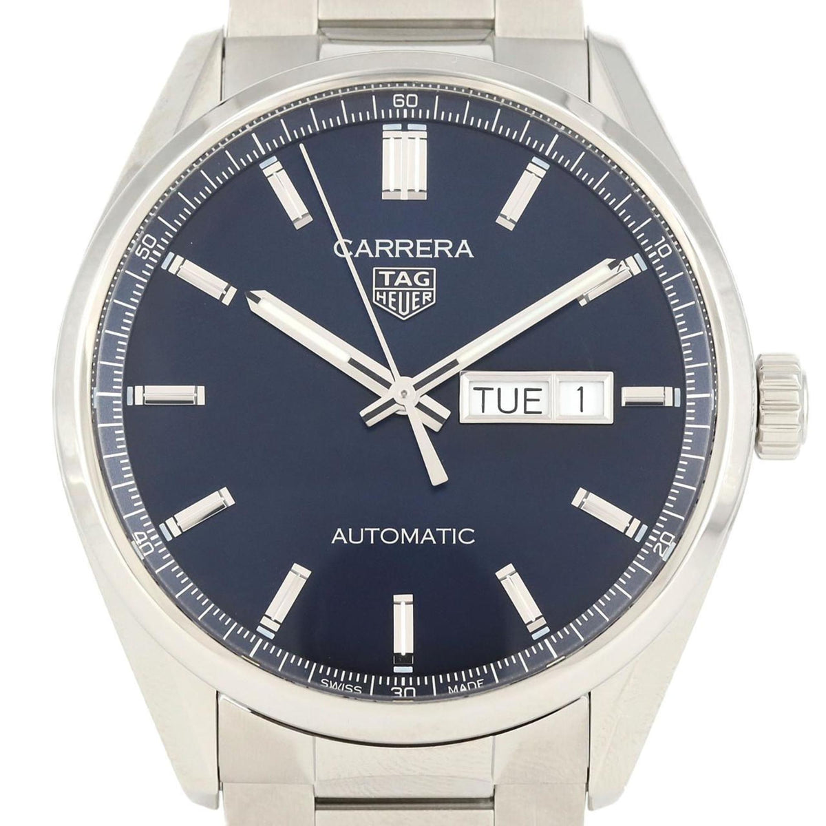 Pre-Owned TAG Heuer Carrera Day Date WBN2012.BA0640 Stainless Steel Automatic Watch
