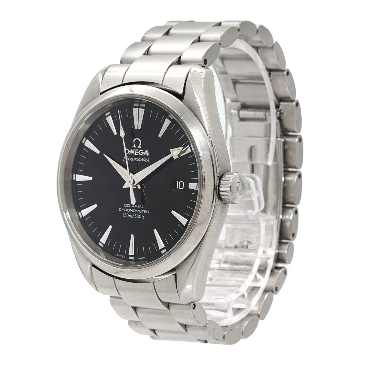 Pre-Owned OMEGA Seamaster Aqua Terra Co-Axial 2503 50 Men's Watch with Date Display, Black, Automatic,