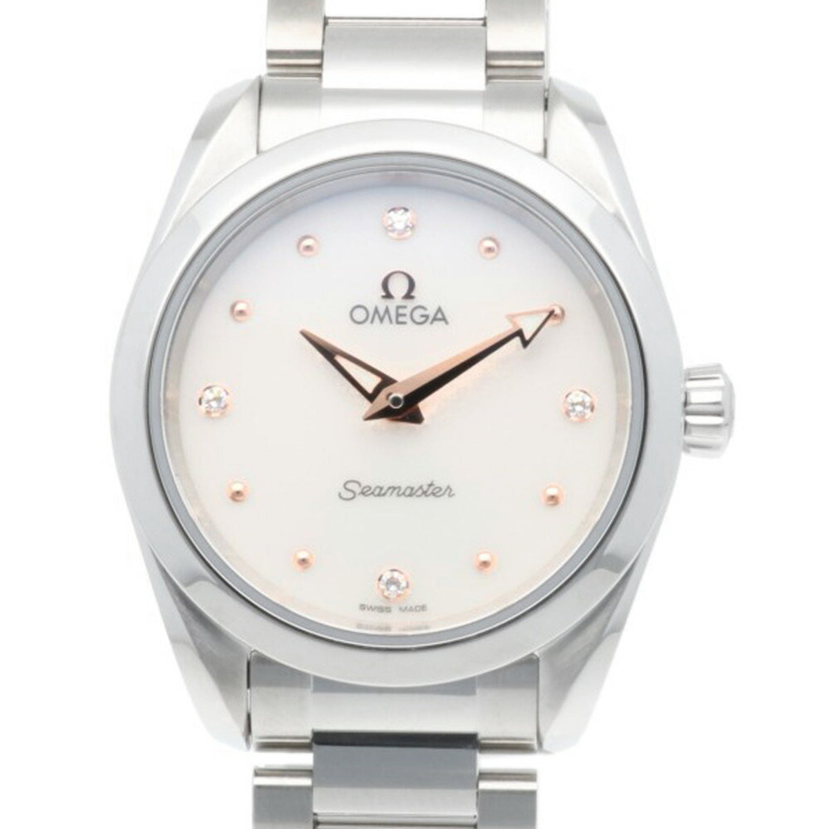 Pre-Owned Omega Seamaster Watch, Stainless Steel, 221010286054001, Quartz, Women's, OMEGA, 4P Diamond