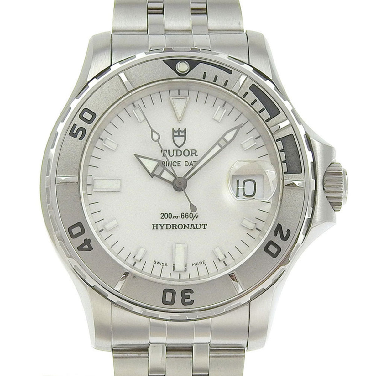 Gebraucht Wie neu TUDOR Tudor Prince Hydronaut Date 89190 Weißes Zifferblatt Edelstahl Automatischer Aufzug Ca. 41mm Herren 