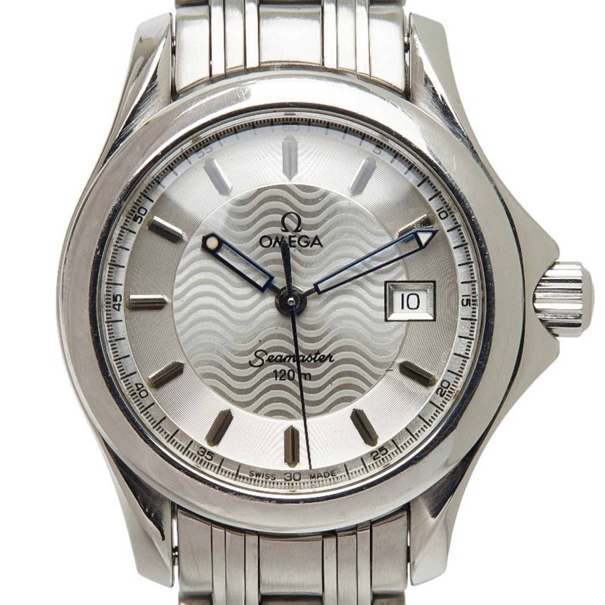 Pre-Owned OMEGA Seamaster 120 Quartz Watch with Silver Dial and Stainless Steel, Women's