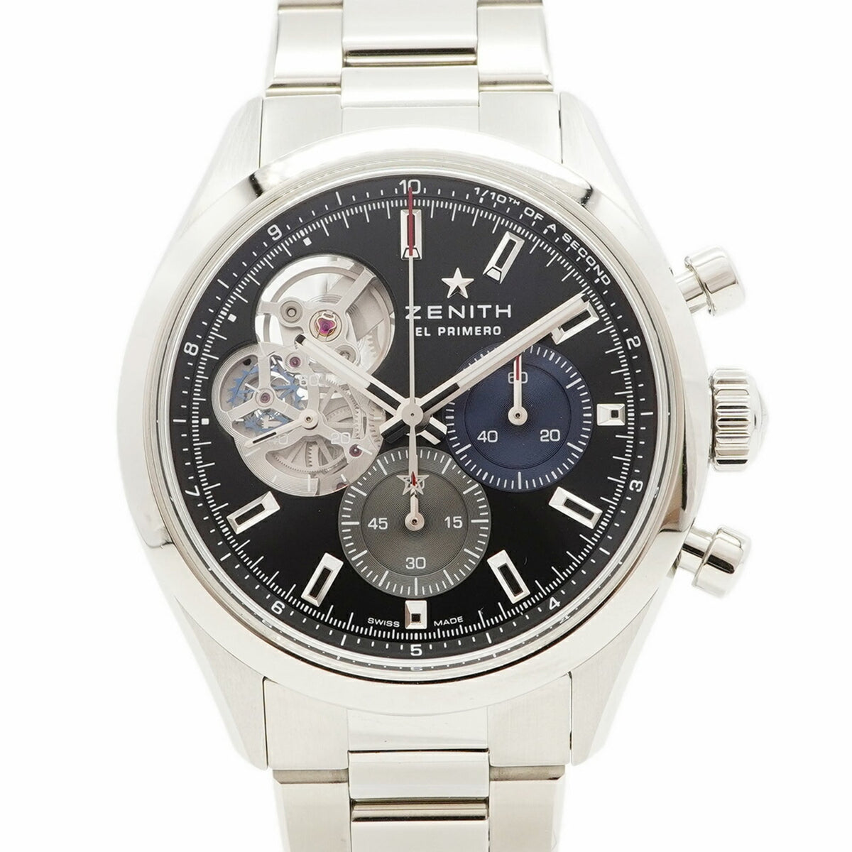 Pre-Owned Zenith Chronomaster 03.3300.3604 Black Skeleton Dial Men's Watch