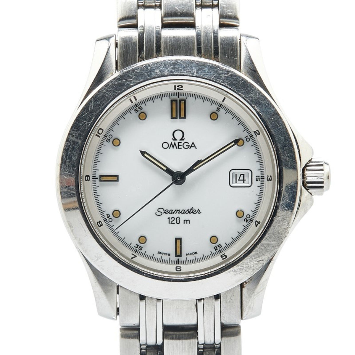 Gebrauchte OMEGA Seamaster 120 Uhr 2511.20 Quarz weißes Zifferblatt Edelstahl Herren 