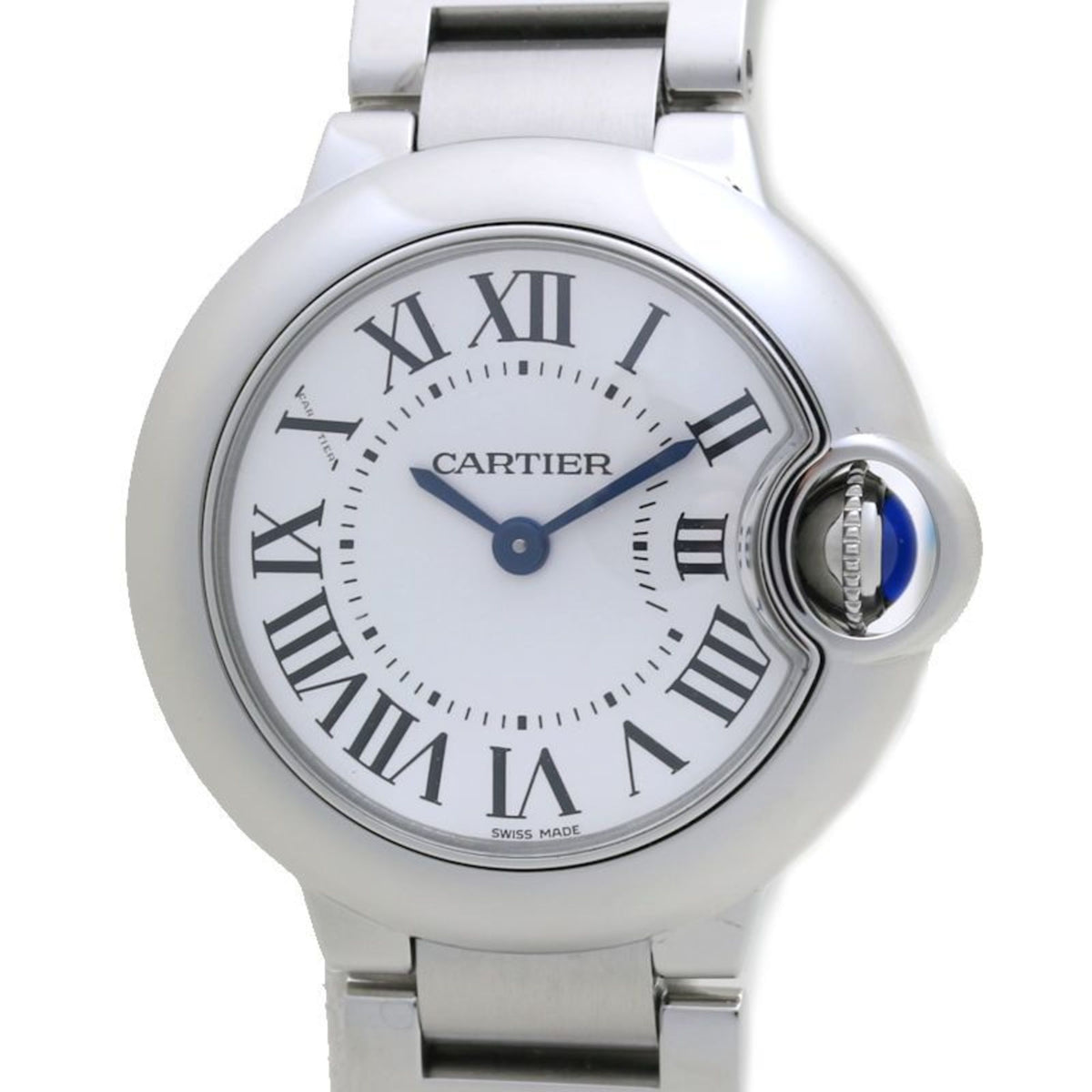 Gebrauchte CARTIER Ballon Bleu de Cartier SM 28 mm W69010Z4 Silber Edelstahl Damenuhr 39793 