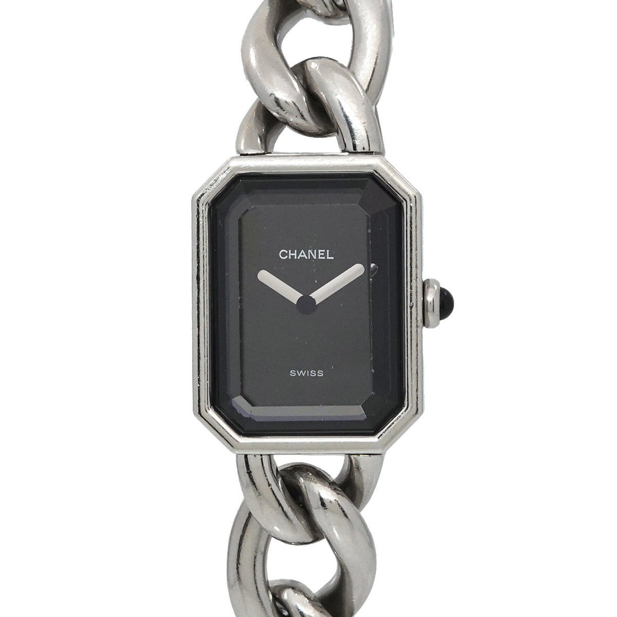 Gebrauchte CHANEL Premiere L Größe H0452 Damenuhr Schwarz Quarz 