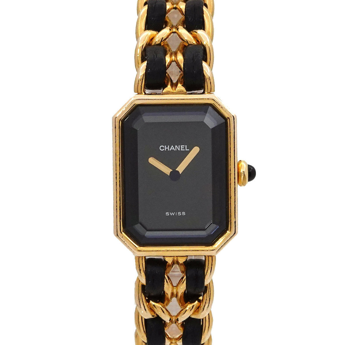 Pre-Owned CHANEL Premiere Women's Watch, Size L, H0001, Black and Gold, Quartz Movement