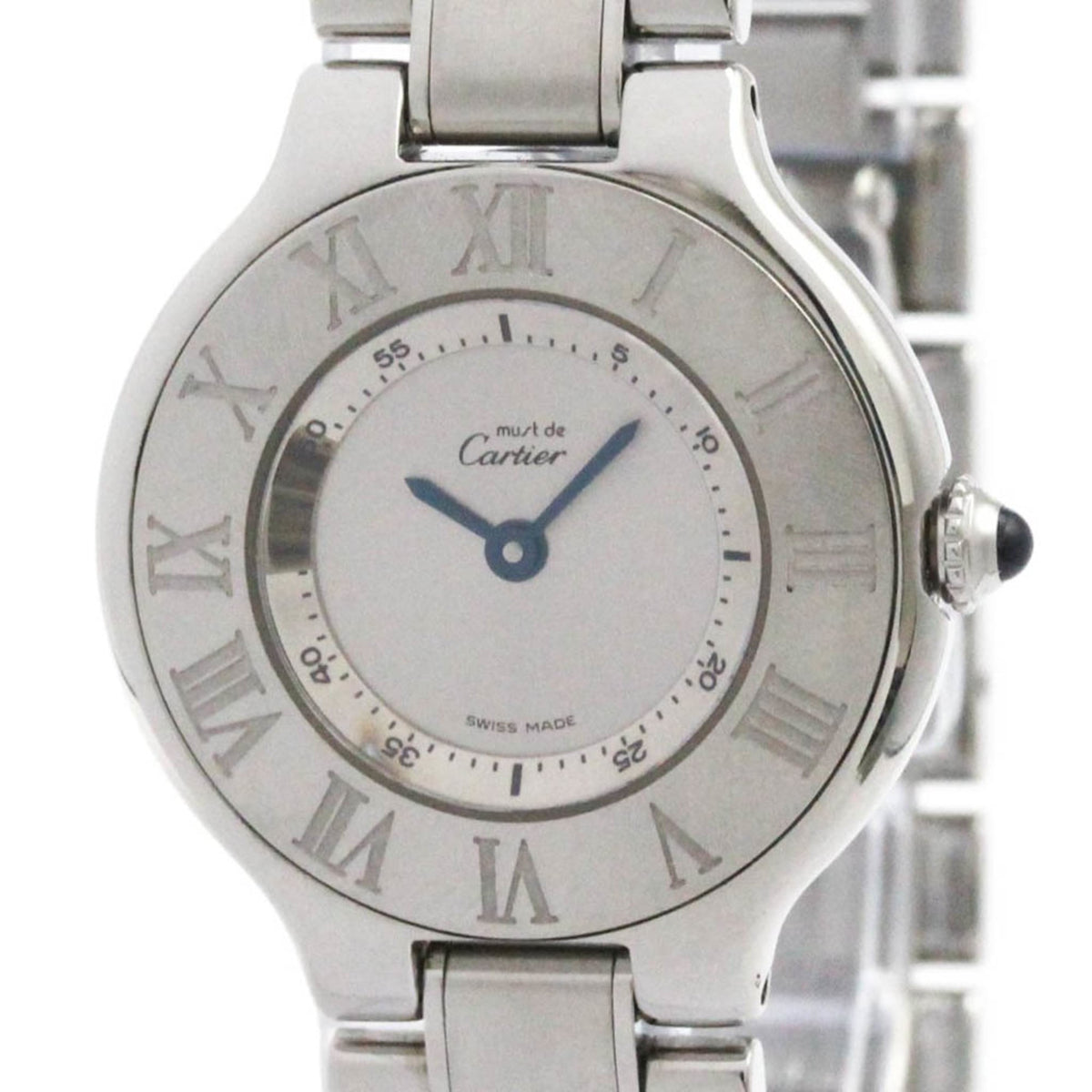 Pre-Owned CARTIER Must 21 Stainless Steel Quartz Ladies Watch W10109T2 Polished