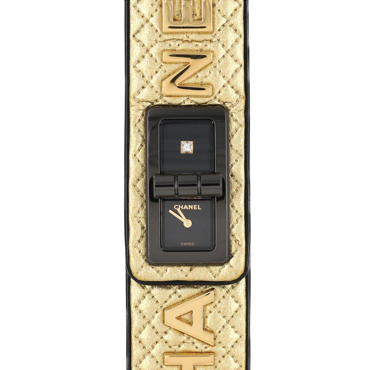 Gebrauchte Chanel Code Coco Cyber Gold 1P LIMITED H7945 SS Armbanduhr Quarz 