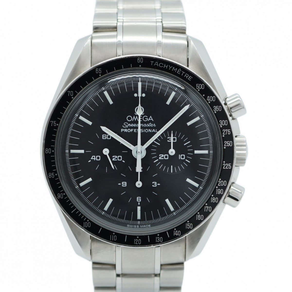 Gebrauchte Omega Speedmaster 3570.50 Herrenuhr mit schwarzem Zifferblatt 