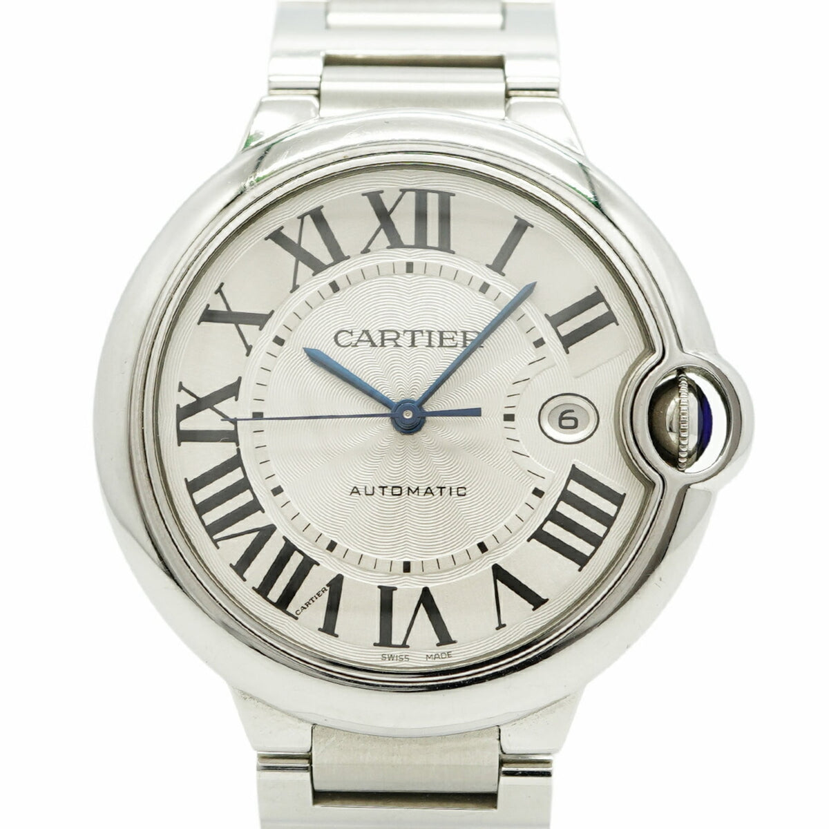 Pre-Owned Cartier Ballon Bleu LM W69012Z4 Silver Dial Men's Watch