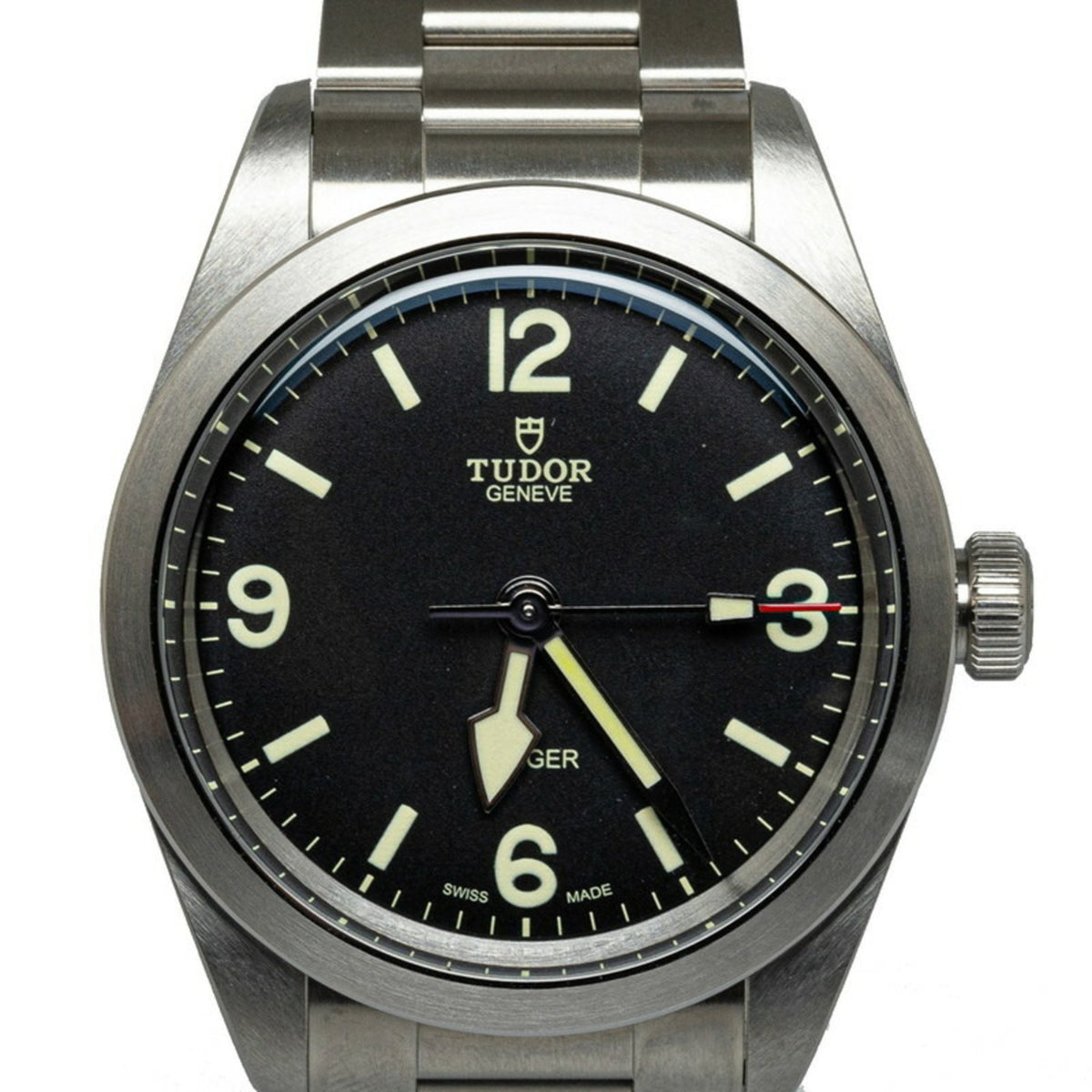 Gebrauchte Tudor Ranger Uhr 79950 Automatik Schwarzes Zifferblatt Edelstahl Herren TUDOR 