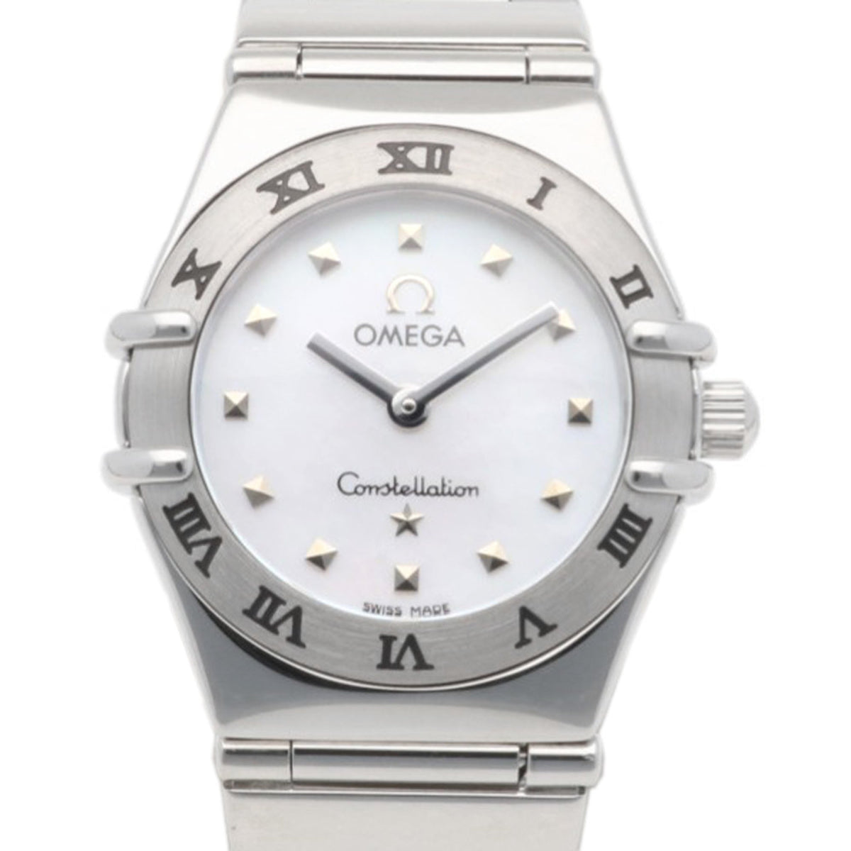 Pre-Owned Omega Constellation My Choice Watch, Stainless Steel 1561 Quartz, Polished, Ladies', Used, White Shell