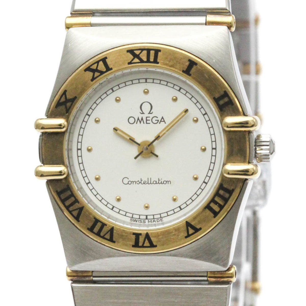 Gebrauchte OMEGA Constellation 18K Gold Stahl Damenuhr 795.1080 poliert 