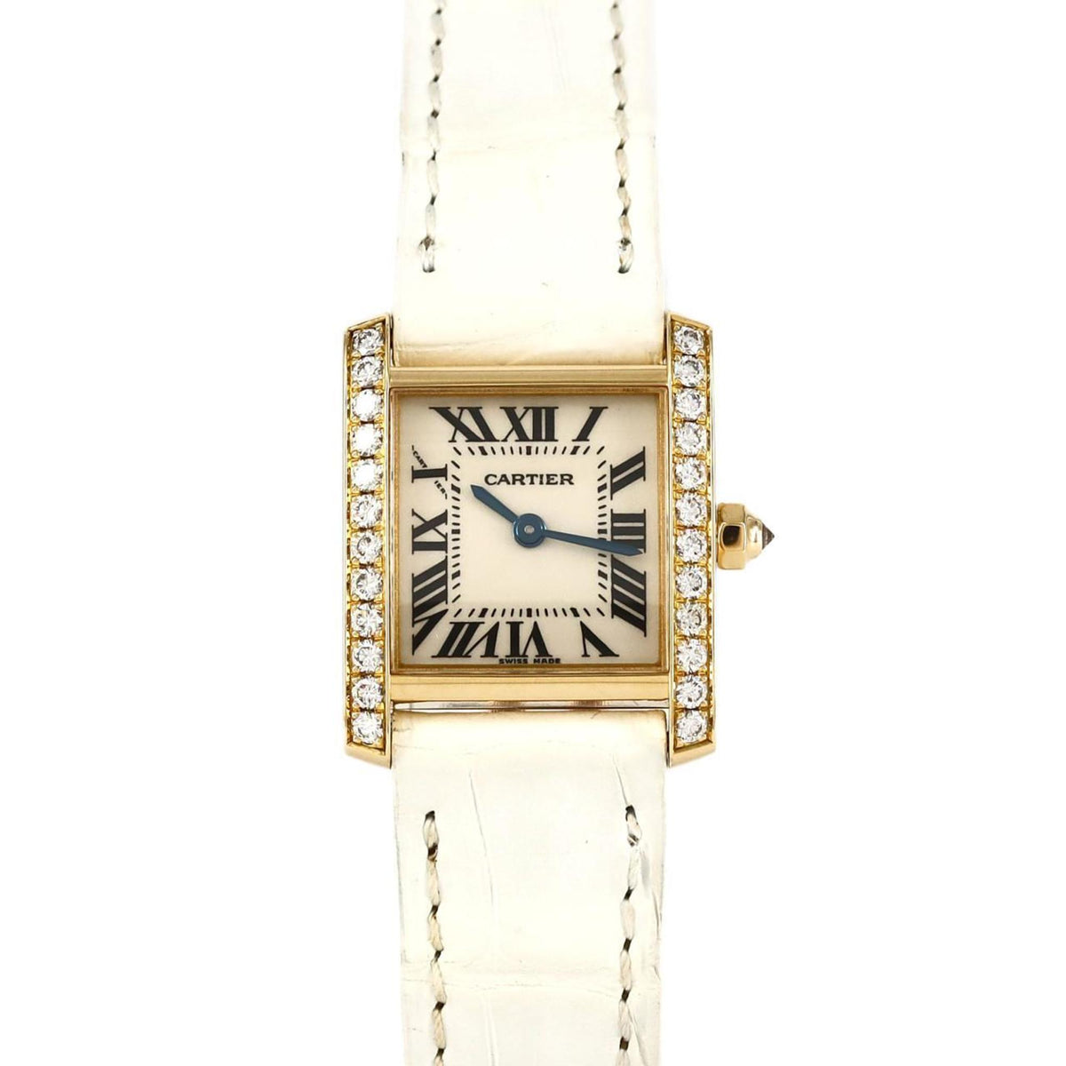 Gebrauchte Cartier Tank Francaise SM YG D WE100151 Armbanduhr Quarz 