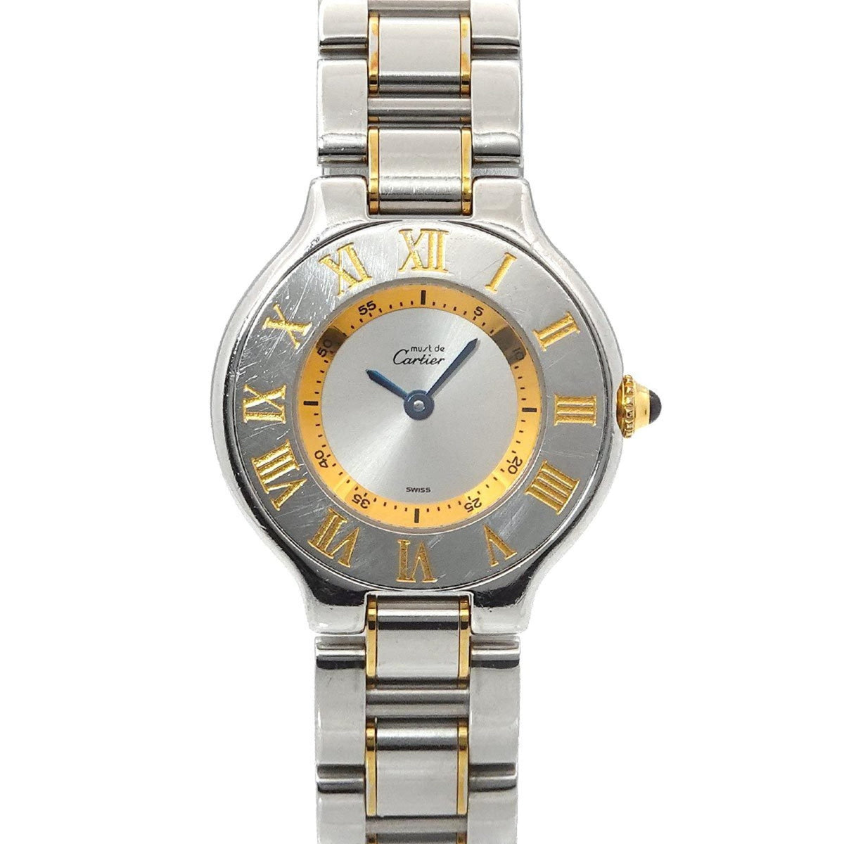 Pre-Owned Cartier Must 21 Vantianne Two-tone Watch W10073R6 Women's Silver Quartz