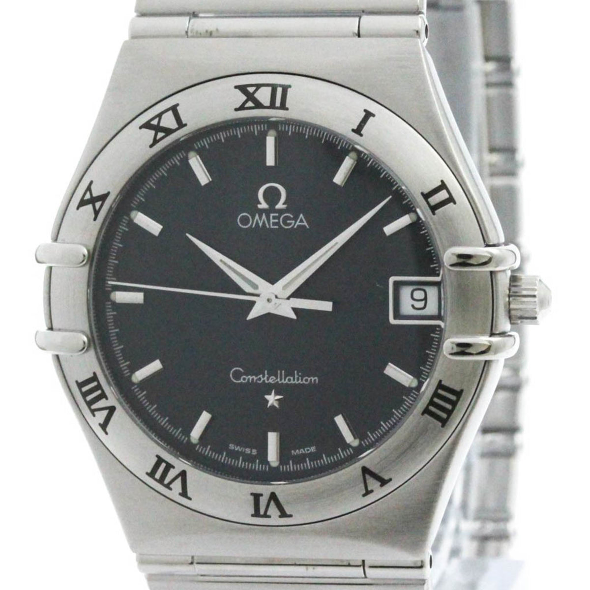 Gebrauchte polierte OMEGA Constellation Edelstahl-Quarz-Herrenuhr 1512.40 