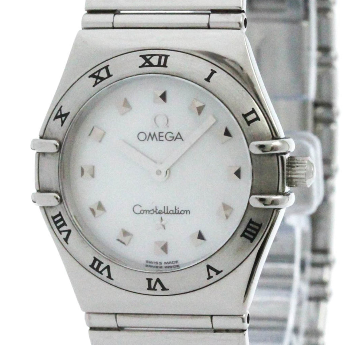 Gebrauchte polierte OMEGA Constellation My Choice MOP Quarz Damenuhr 1571.71 BF582840 