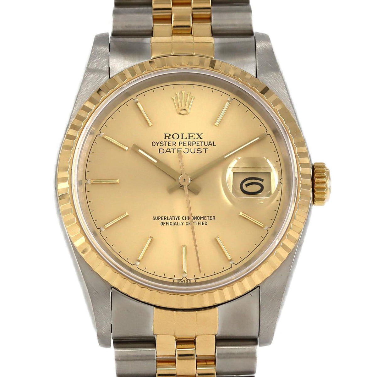 Gebrauchte Rolex Datejust 16233 SSxYG Automatikuhr R-Serie 