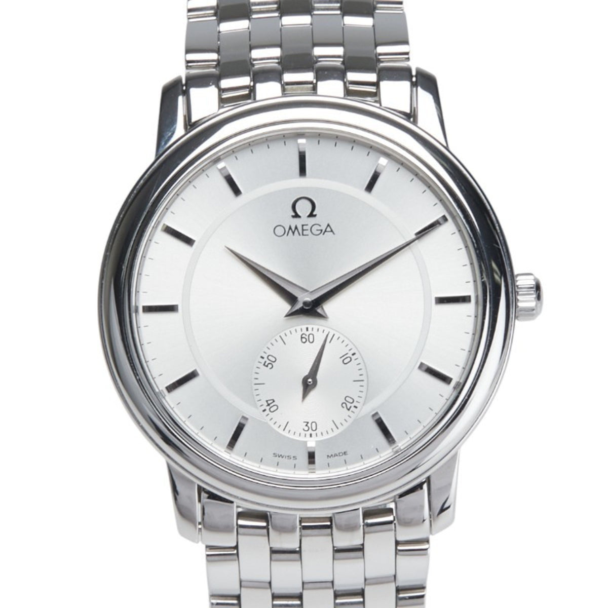 Gebrauchte OMEGA De Ville Prestige Uhr 4520.31 Handaufzug Silbernes Zifferblatt Edelstahl Herren 