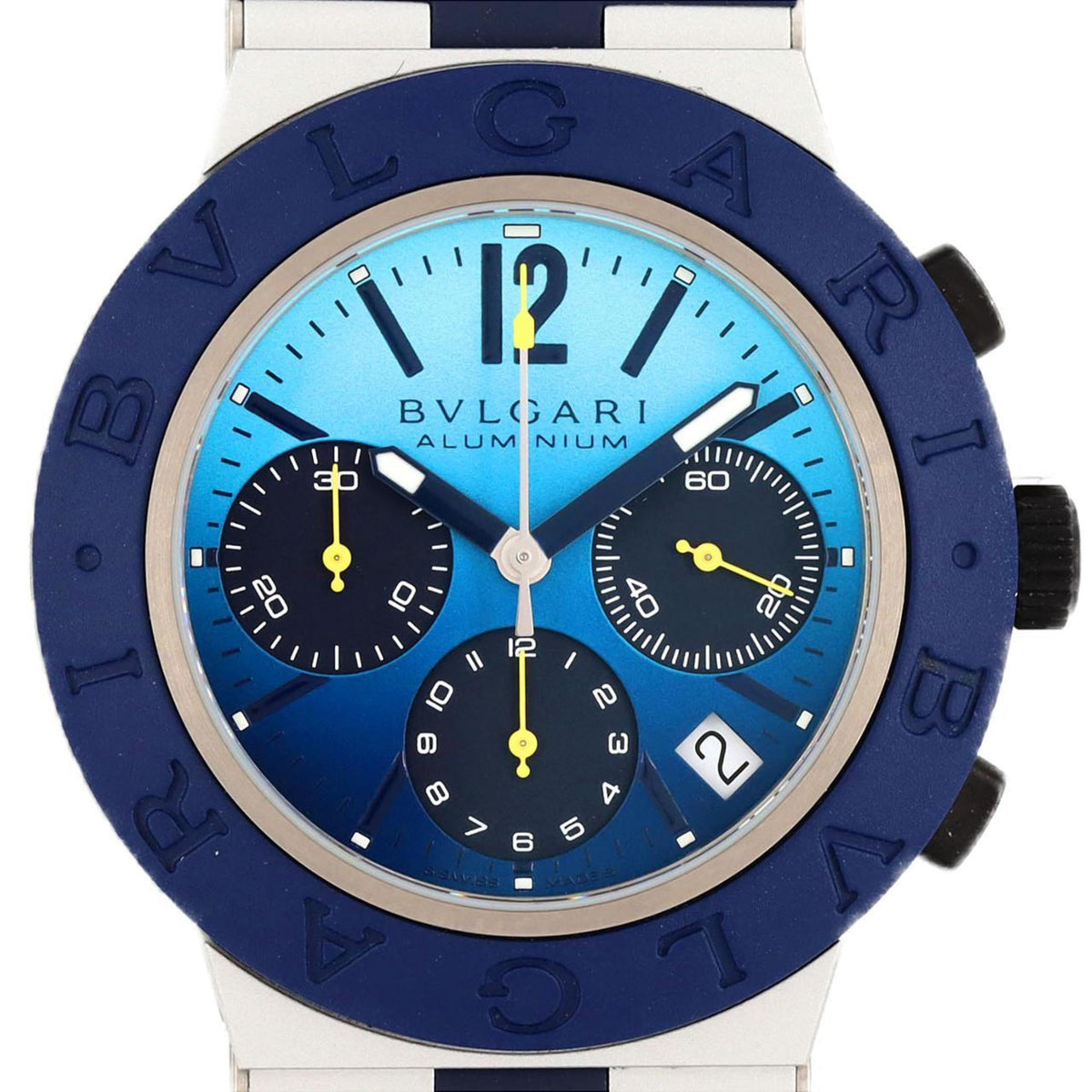 Gebrauchte BVLGARI Aluminium Chronograph Capri LIMITED BB40ATCH 103844 Armbanduhr Automatik 