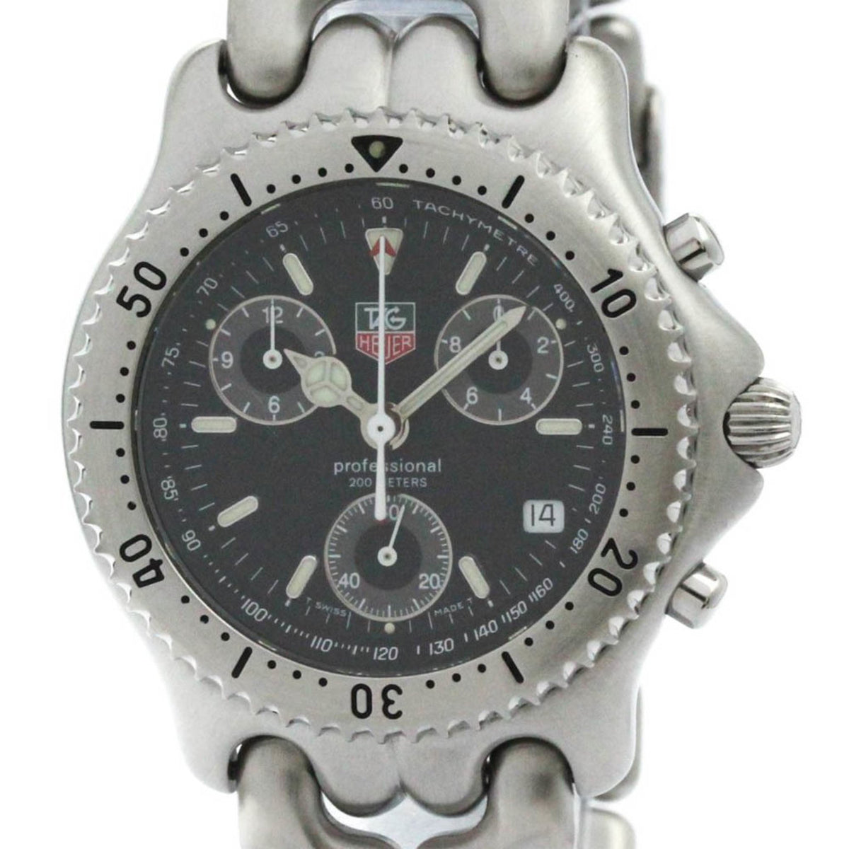 Gebrauchte, polierte TAG HEUER Sel Chronograph Leonald LTD Edition Uhr CG1118 BF575801 