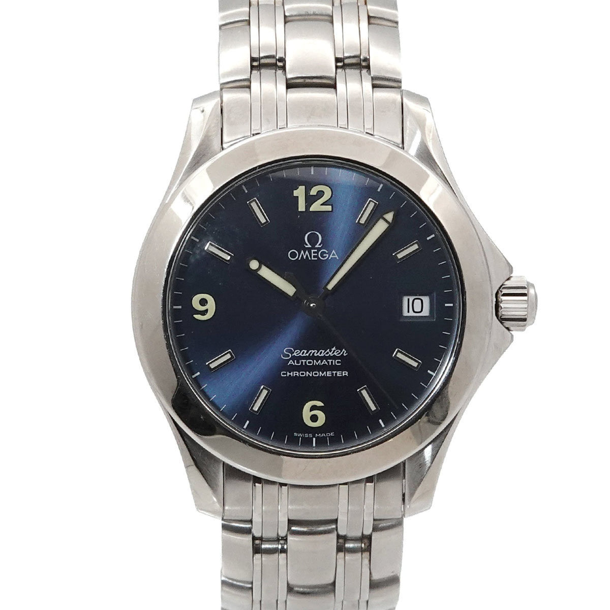 Pre-Owned OMEGA Seamaster 120m 2501 83 Men's Watch with Date, Navy Blue, Automatic