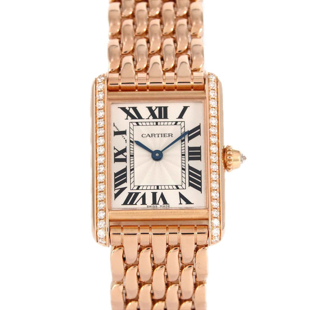 Gebrauchte Cartier Tank Louis SM PG D WJTA0020 PG/RG Armbanduhr, Handaufzug 