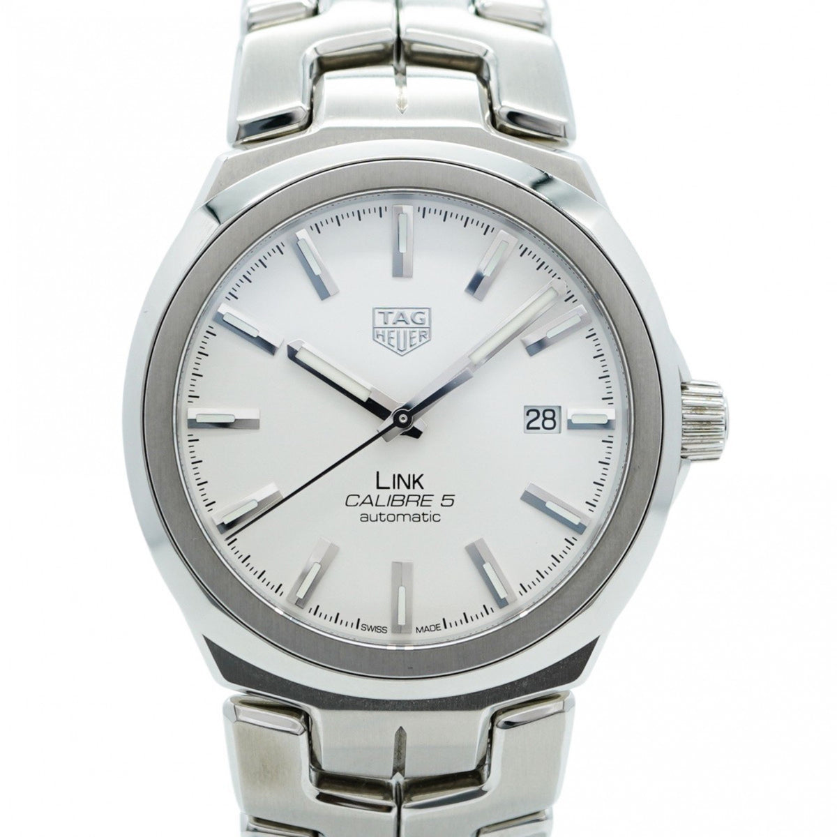 Gebrauchte TAG Heuer Carrera WBC2111 Herrenuhr mit silbernem Zifferblatt 