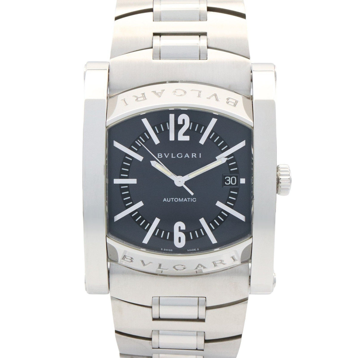 Pre-Owned Bvlgari Assioma Men's Stainless Steel Watch, Gray, AA48S